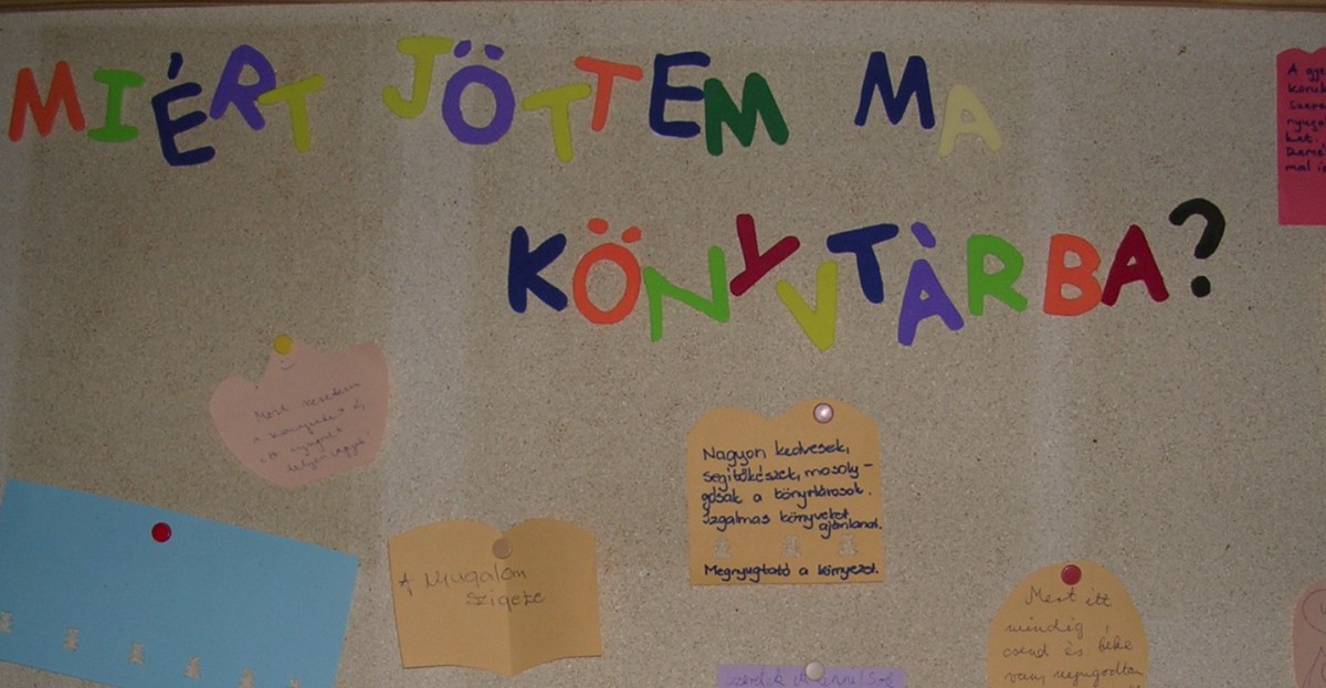 Miért jöttem ma könyvtárba?